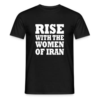 Rise with the women of iran - T-shirt homme - noir - Devant - AI Model Male 178 light (178cm)