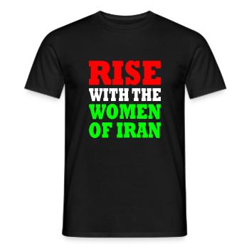 Rise with the women of iran - T-shirt homme - noir - Devant - AI Model Male 178 light (178cm)