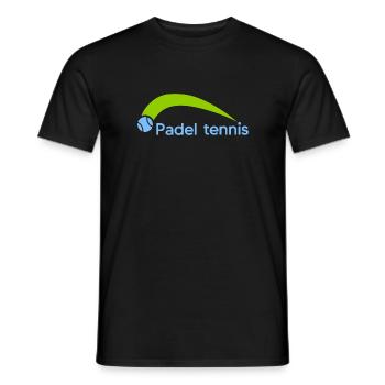 JOUEUR DE PADEL TENNIS PADEL Balle de padel - T-shirt homme - noir - Devant - AI Model Male 178 light (178cm)