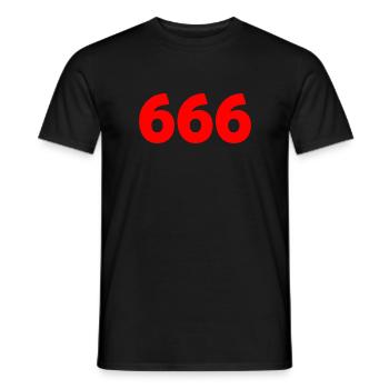 666 - T-shirt homme - noir - Devant - AI Model Male 178 light (178cm)