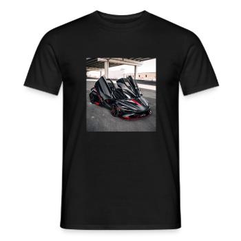 Voiture de sport - T-shirt homme - noir - Devant - AI Model Male 178 light (178cm)