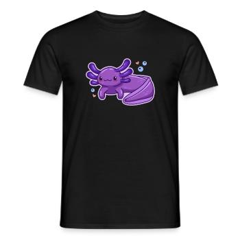 Lavendel Axolotl Design für Axolotl-Liebhaber - Männer T-Shirt - Schwarz - Vorne - AI Model Male 178 light (178cm)