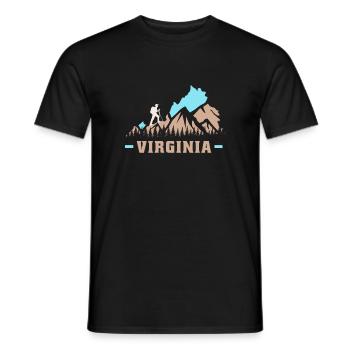 Wandern in Virginia Design für stolze Virginier - Männer T-Shirt - Schwarz - Vorne - AI Model Male 178 light (178cm)