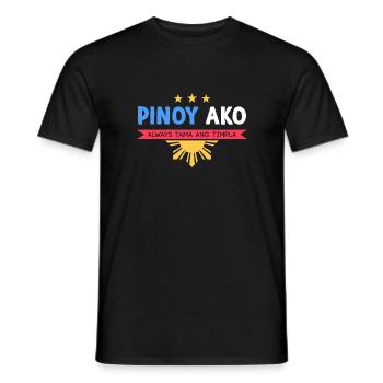 Pinoy Ako joke for Filipino Americans - Men's T-Shirt - black - Front - AI Model Male 178 light (178cm)