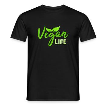 Vegan lifestyle for proud vegans - Men's T-Shirt - black - Front - AI Model Male 178 light (178cm)