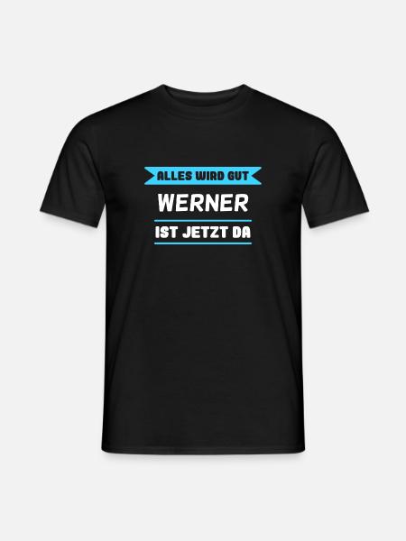 Werner Name Design für stolze Werners - Männer T-Shirt - Schwarz