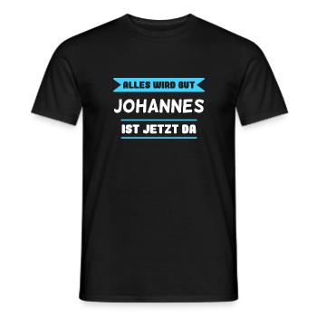 Johannes Name Design für stolze Johannes - Männer T-Shirt - Schwarz - Vorne - AI Model Male 178 light (178cm)
