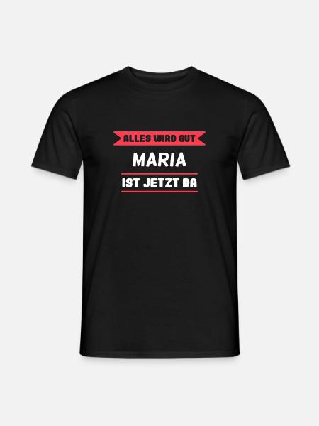 Maria Name Design für stolze Marias - Männer T-Shirt - Schwarz