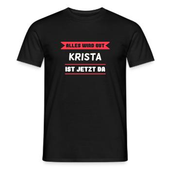 Krista Name Design für stolze Kristas - Männer T-Shirt - Schwarz - Vorne - AI Model Male 178 light (178cm)