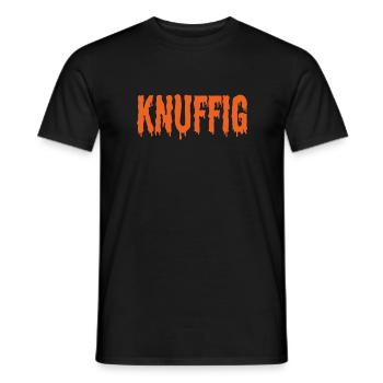 Knuffig - Halloween-Geschenk für knuffige Menschen - Männer T-Shirt - Schwarz - Vorne - AI Model Male 178 light (178cm)