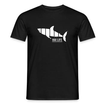 Requin hai-life Aileron de requin Requin - T-shirt homme - noir - Devant - AI Model Male 178 light (178cm)