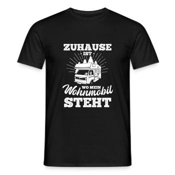 Zuhause Ist Wo Mein Wohnmobil Steht - Männer T-Shirt - Schwarz - Vorne - AI Model Male 178 light (178cm)