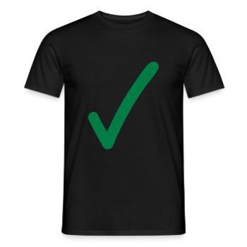 Häkchen Symbole Zeichen - Männer T-Shirt - Schwarz - Vorne - AI Model Male 178 light (178cm)