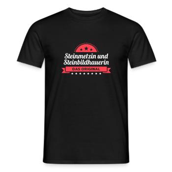 Steinmetzin Steinbildhauerin Design für Handwerker - Männer T-Shirt - Schwarz - Vorne - AI Model Male 178 light (178cm)