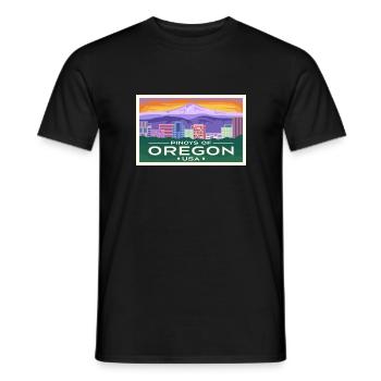 Conception Oregon Fil-Am pour les fiers Pinoys - T-shirt homme - noir - Devant - AI Model Male 178 light (178cm)
