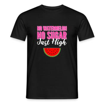 Only high sweetooth gift - Men's T-Shirt - black - Front - AI Model Male 178 light (178cm)