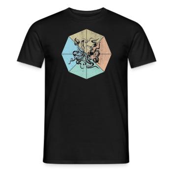 calamar - T-shirt homme - noir - Devant - AI Model Male 178 light (178cm)