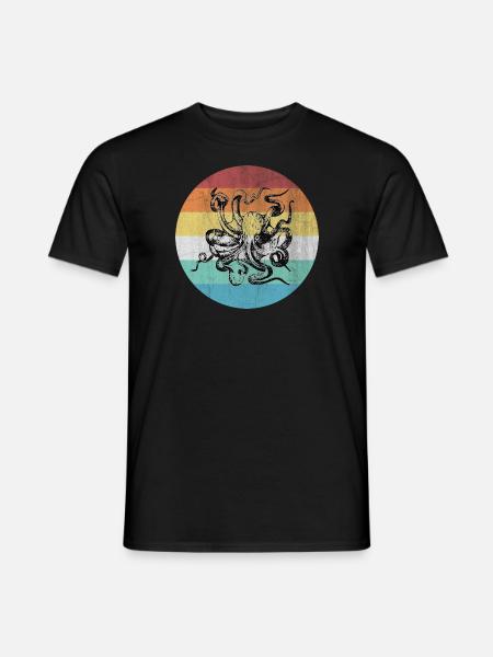 Tintenfisch - Männer T-Shirt - Schwarz