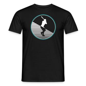 Baseball - Männer T-Shirt - Schwarz - Vorne - AI Model Male 178 light (178cm)