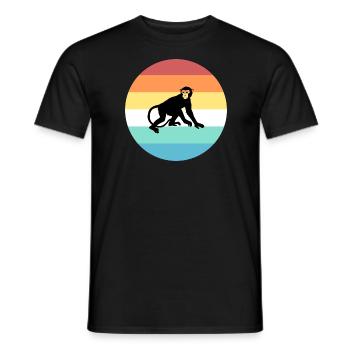 singe - T-shirt homme - noir - Devant - AI Model Male 178 light (178cm)