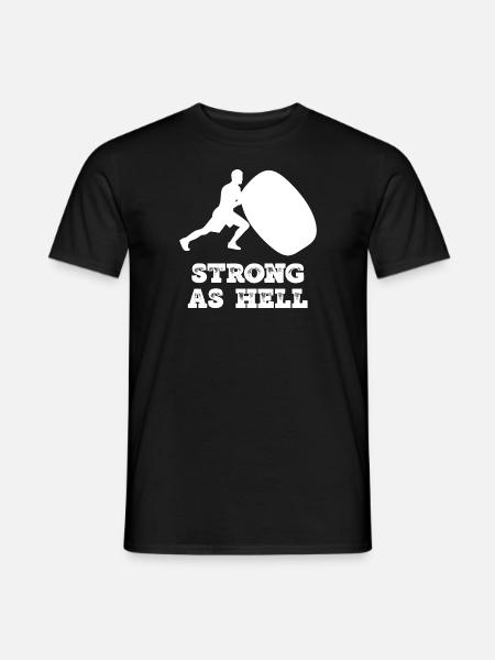 Strong strong man, bodybuilding - Men's T-Shirt - black