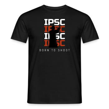 IPSC - Né pour tirer - T-shirt homme - noir - Devant - AI Model Male 178 light (178cm)