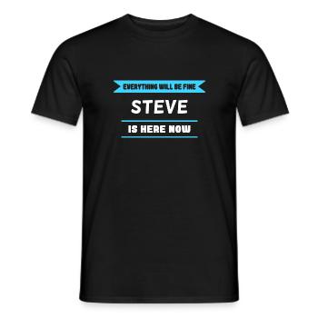 Steve Namenszusatz für stolze Steves - Männer T-Shirt - Schwarz - Vorne - AI Model Male 178 light (178cm)