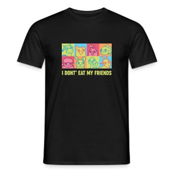 Bunny Goat Cow Friends Design für Veganer - Männer T-Shirt - Schwarz - Vorne - AI Model Male 178 light (178cm)
