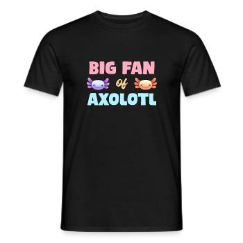 Großes Axolotl-Fan-Design für Axolotl-Liebhaber - Männer T-Shirt - Schwarz - Vorne - AI Model Male 178 light (178cm)