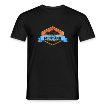 Reisen nach Montana Design für stolze Montaner - Männer T-Shirt - Schwarz - Vorne - AI Model Male 178 light (178cm)