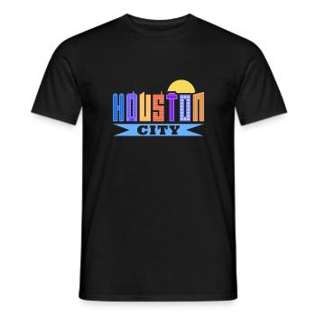 Design de la ville de Houston pour les fiers résidents de Houston - T-shirt homme - noir - Devant - AI Model Male 178 light (178cm)