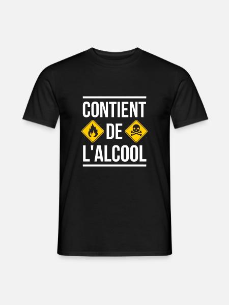 Contient de l'alcool - T-shirt homme - noir