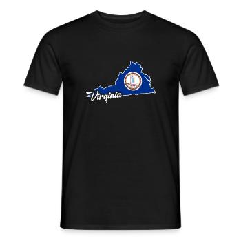 Flagge von Virginia Design für stolze Virginier - Männer T-Shirt - Schwarz - Vorne - AI Model Male 178 light (178cm)