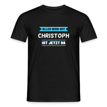 Christoph Name Design für stolze Christophs - Männer T-Shirt - Schwarz - Vorne - AI Model Male 178 light (178cm)