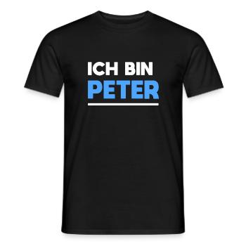 Peter Name Spruch für stolze Peters - Männer T-Shirt - Schwarz - Vorne - AI Model Male 178 light (178cm)