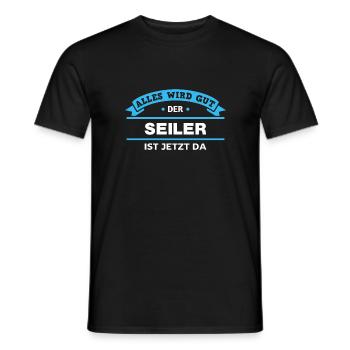 Seiler Design für stolze Handwerker - Männer T-Shirt - Schwarz - Vorne - AI Model Male 178 light (178cm)
