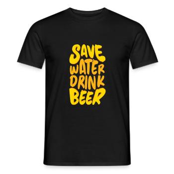 Funny Beer Saying Beer Shirt Gift - Men's T-Shirt - black - Front - AI Model Male 178 light (178cm)