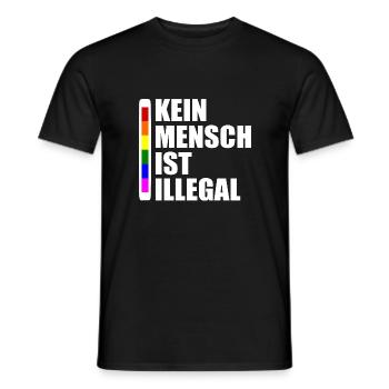 Kein mensch ist illegal - Männer T-Shirt - Schwarz - Vorne - AI Model Male 178 light (178cm)