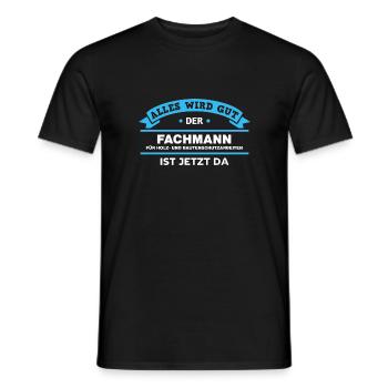 Bautenschutz Fachmann Design für stolze Handwerker - Männer T-Shirt - Schwarz - Vorne - AI Model Male 178 light (178cm)