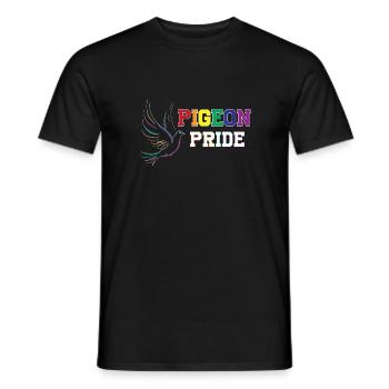 Taubenstolz LGBTQIA Design für Taubenliebhaber - Männer T-Shirt - Schwarz - Vorne - AI Model Male 178 light (178cm)