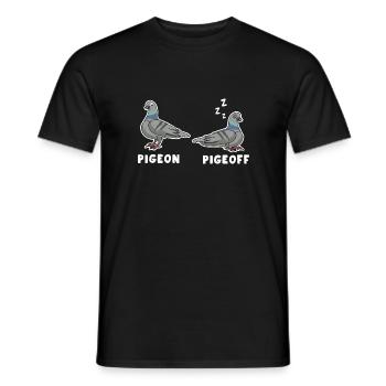 Schlafende Taube Wortwitz Design für Taubenfans - Männer T-Shirt - Schwarz - Vorne - AI Model Male 178 light (178cm)