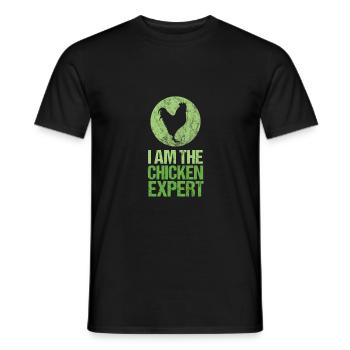 Chicken Cute Funny Cock Adorable Rooster Hen - Men's T-Shirt - black - Front - AI Model Male 178 light (178cm)