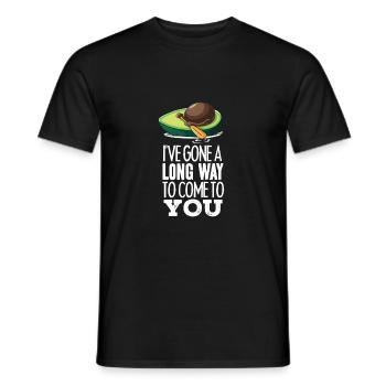 Lustiges Avocado-Lebensmittel, das eine Fischerboot-Frucht fährt - Männer T-Shirt - Schwarz - Vorne - AI Model Male 178 light (178cm)