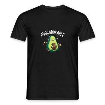 Avocado Fruit Seed Mignon Avocadorable Pear Food - T-shirt homme - noir - Devant - AI Model Male 178 light (178cm)