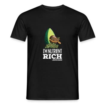 Drôle de fruit d'avocat riche en vitamines nutritives - T-shirt homme - noir - Devant - AI Model Male 178 light (178cm)