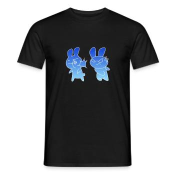 Baka Rabbit Face Slapping Japan funny gift - Men's T-Shirt - black - Front - AI Model Male 178 light (178cm)