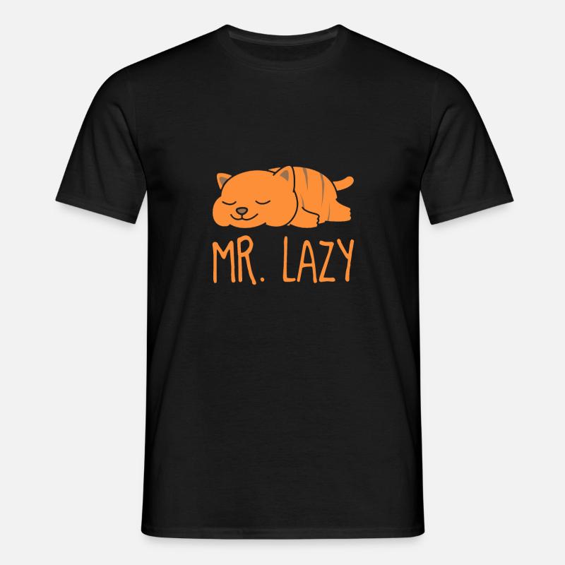 Conception d'impression M. Lazy - T-shirt Homme - noir