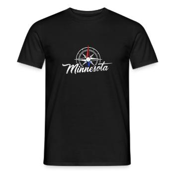 Compass Minnesota Design für stolze Minnesotaner - Männer T-Shirt - Schwarz - Vorne - AI Model Male 178 light (178cm)