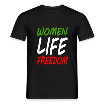 Women life freedom - Männer T-Shirt - Schwarz - Vorne - AI Model Male 178 light (178cm)