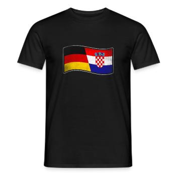 Kroatien Design für stolze Deutsch-Kroaten - Männer T-Shirt - Schwarz - Vorne - AI Model Male 178 light (178cm)